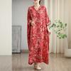 Vintage Long Dress with Cotton and Linen Patterns