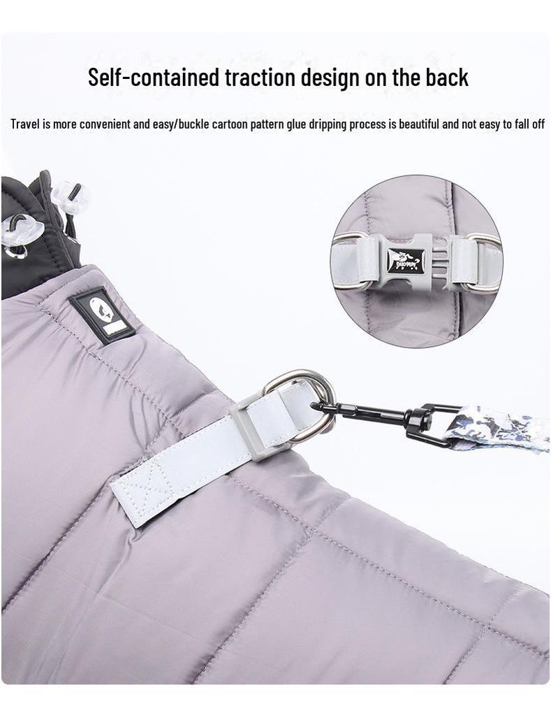 Waterproof Winter Warm Dog Coat - Thick Cotton Four-Legged Jacket