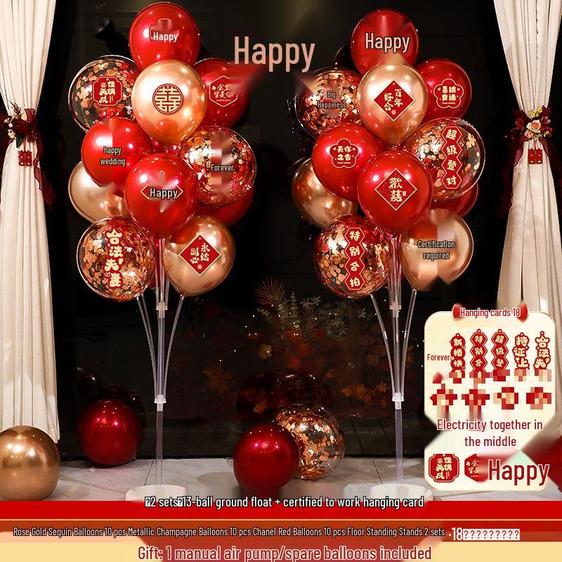 Complete Wedding Balloon Decoration Set for Aisle, Table, and Room