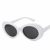 Goggle Glasses Oval Sunglasses Ladies TrendyVintage Retro Sunglasses Women's White Black Eyewear UV400 Gafas De Sol