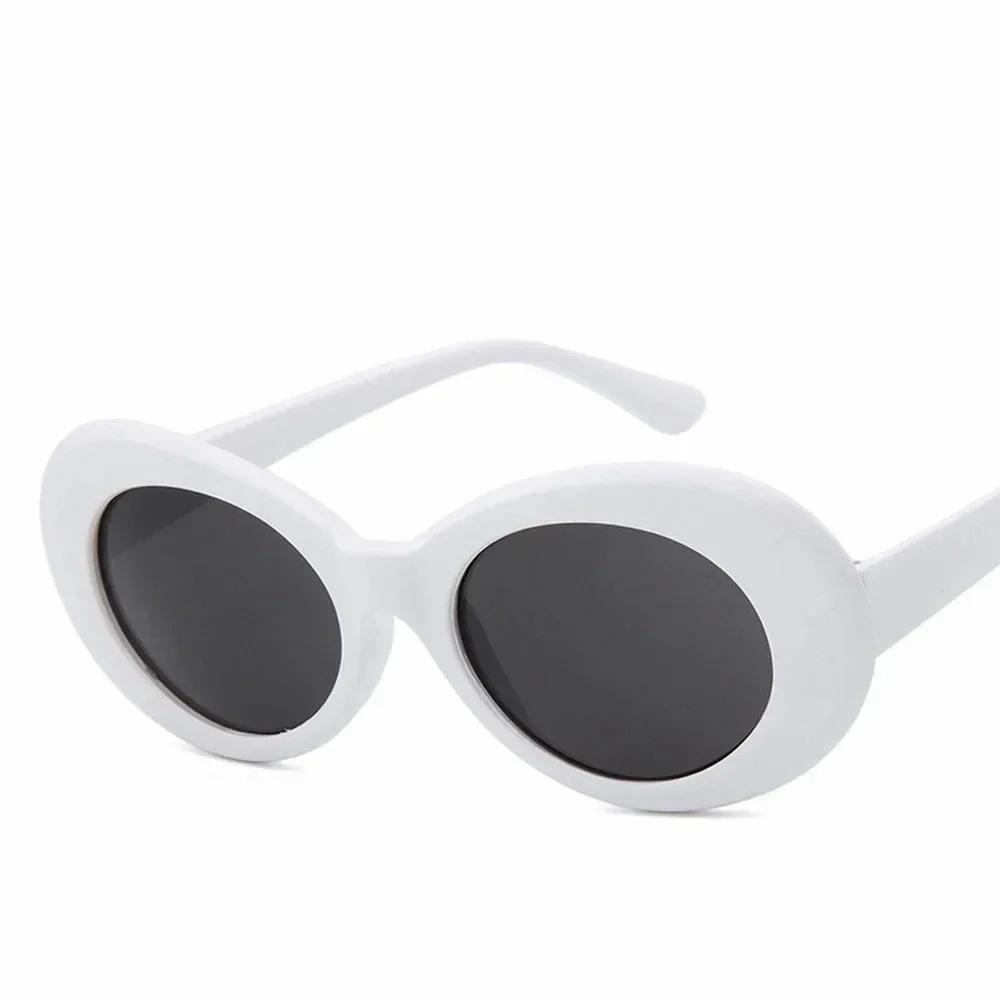 

Goggle Glasses Oval Sunglasses Ladies TrendyVintage Retro Sunglasses Women s White Black Eyewear UV400 Gafas De Sol As Picture