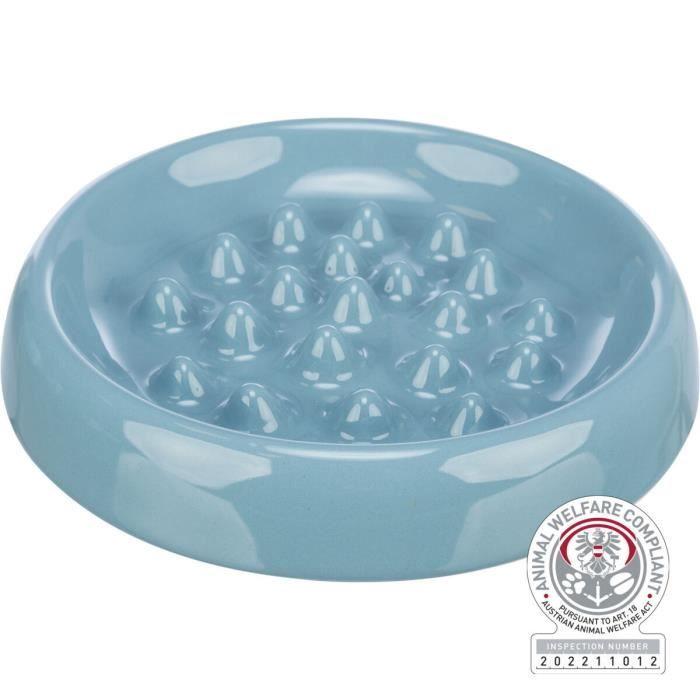 Bol pour chien - Trixie - Slow Feeding - céramique - lot de 7 - bleu