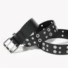 Pin Buckle Star Rivet Belt Luxury Design Punk Waistband  Paired with Skirts Jeans