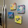 Diy Fridge Magnets Kit Acrylic Blank Refrigerator Magnets With Adhesive Backing Ferrite Magnets For Craft Home Office Decor