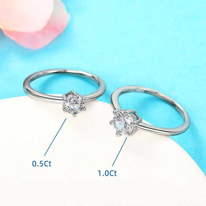 Inele Huitan 5/6.5MM Zirconiu Cubic Simple și Elegante Accesorii de Damă pentru Logodnă Nuntă Vânzare Bijuterii Statement