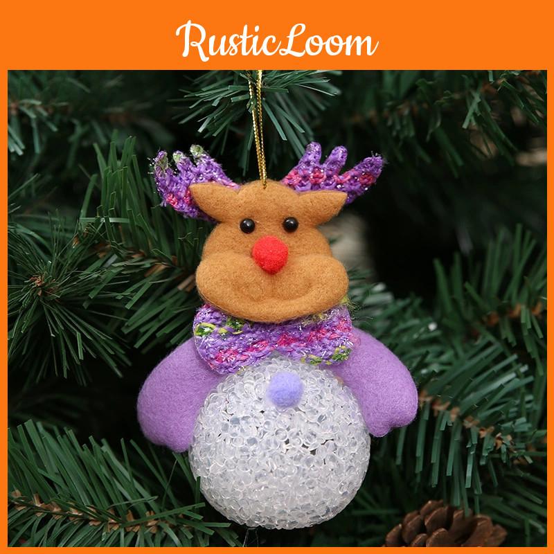 Christmas Glow Decorations Eva Snowman Night Light Hanging Ornament Tree Decor