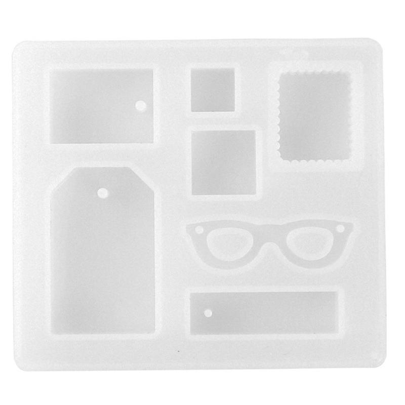 Silicone Diamond Pendant Silicone Mold Unique Glasses Shaped Jewelry Pendant Mold Flexible Silicone Mold for Crafters