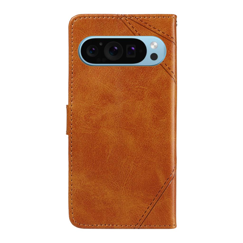 For Google Pixel 10 Pro/10/9 Pro/9 Case Geometric Line PU Leather Phone Cover with Card Holder