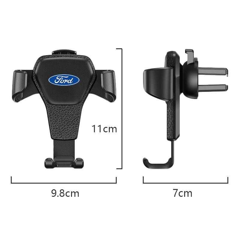 AKM1 Gravity Car Phone Holder Air Vent GPS Stand Accessories For Ford F150 Ranger Fiesta Focus Transit Mustang Mondeo MK2 MK Ecosport