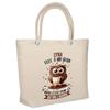 Insulated Beach Bag - PLANETEE - Lyna Owl Grain - Cotton - Large Capacity - Printed In France