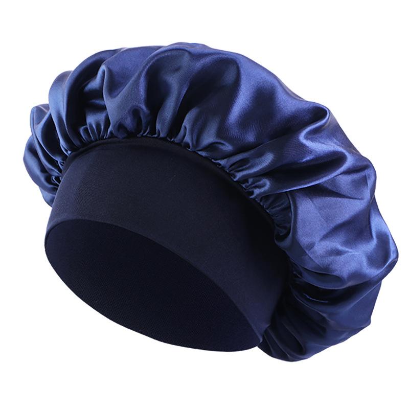 Children's satin nightcap, elastic wide-brimmed round hat, hair care headscarf hat, hot-selling spot TJM-301