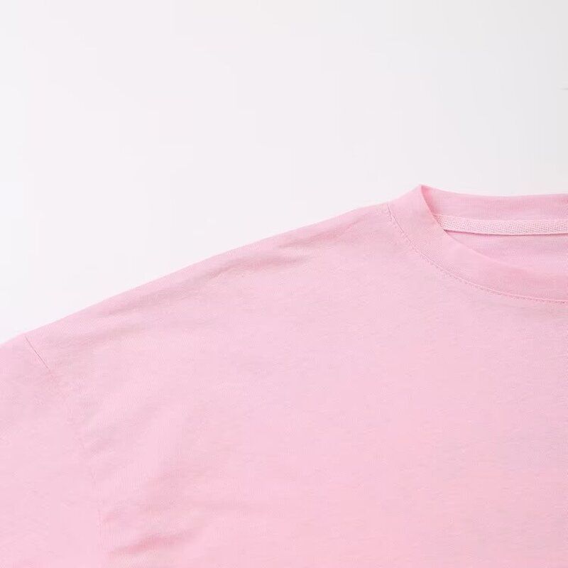 Fashion Style 2024 Autumn New Women's Clothing Easiest for Match Stickers Print Printed Short Sleeve T-shirt 0085827