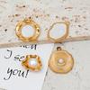 4Pcs Stainless Steel Shell Pearl Charm Pendants Drop Oil Dot Drill Craft DIY Jewelry Making Necklace Bracelet Accessories