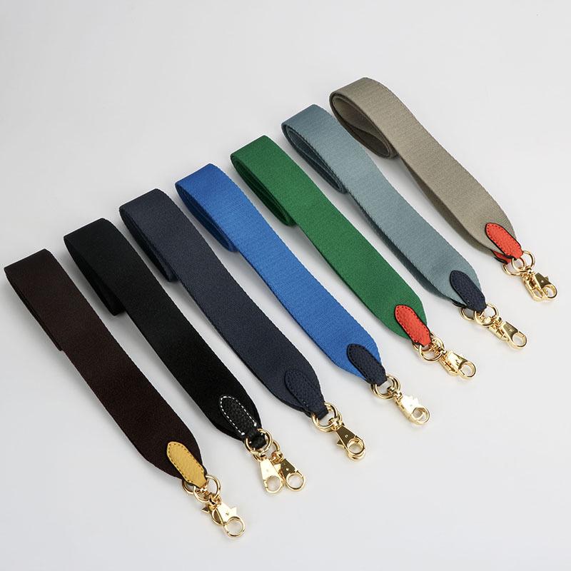 Evelyne Bucket Bag with Genuine Leather and Cotton Canvas Shoulder Strap