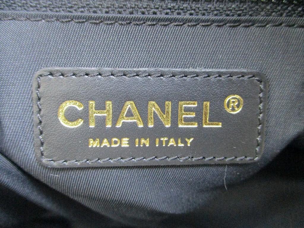 Authentic CHANEL New Travel Black Nylon Leather Tote Bag Hand Bag Shoppers Bag #a958  Refurbished