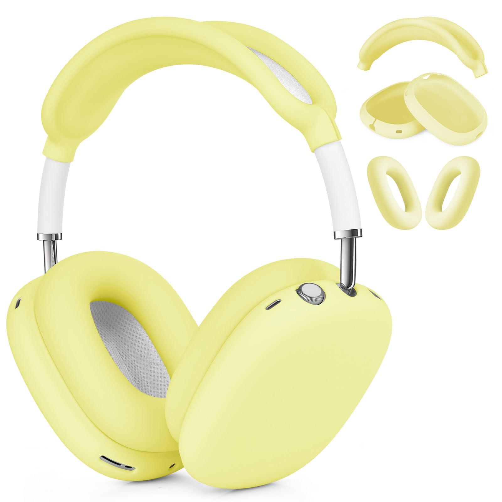 

Силіконовий захисний чохол для AirPods Max: Корпус навушників Bluetooth з кріпленням на голову three piece set жовтий