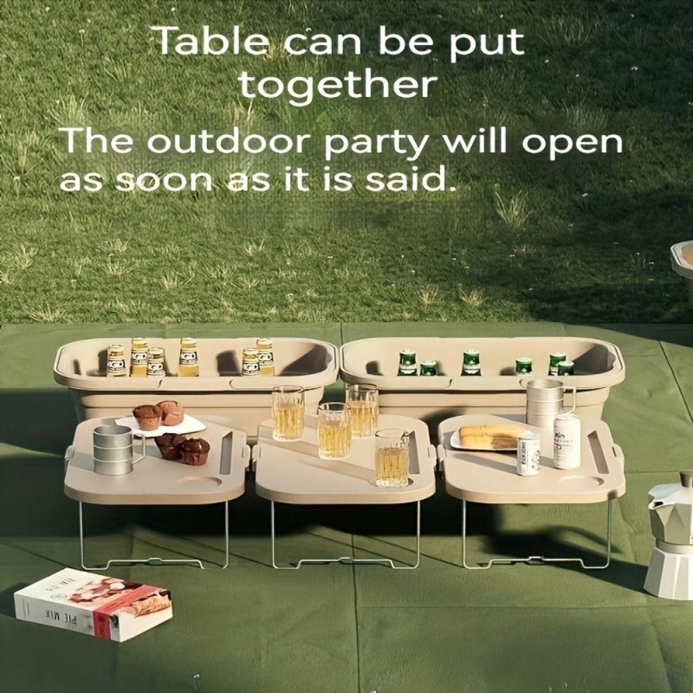 Waterproof Picnic Basket Camping Table Sundries Basket Durable Outdoor Organizer BBQ