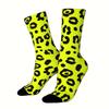1 Pair Unisex Outdoor Sock Featuring Leopard Print Design,Mid-Calf Length,Machine Washable,Suitable for Outdoor Sport Enthusiast