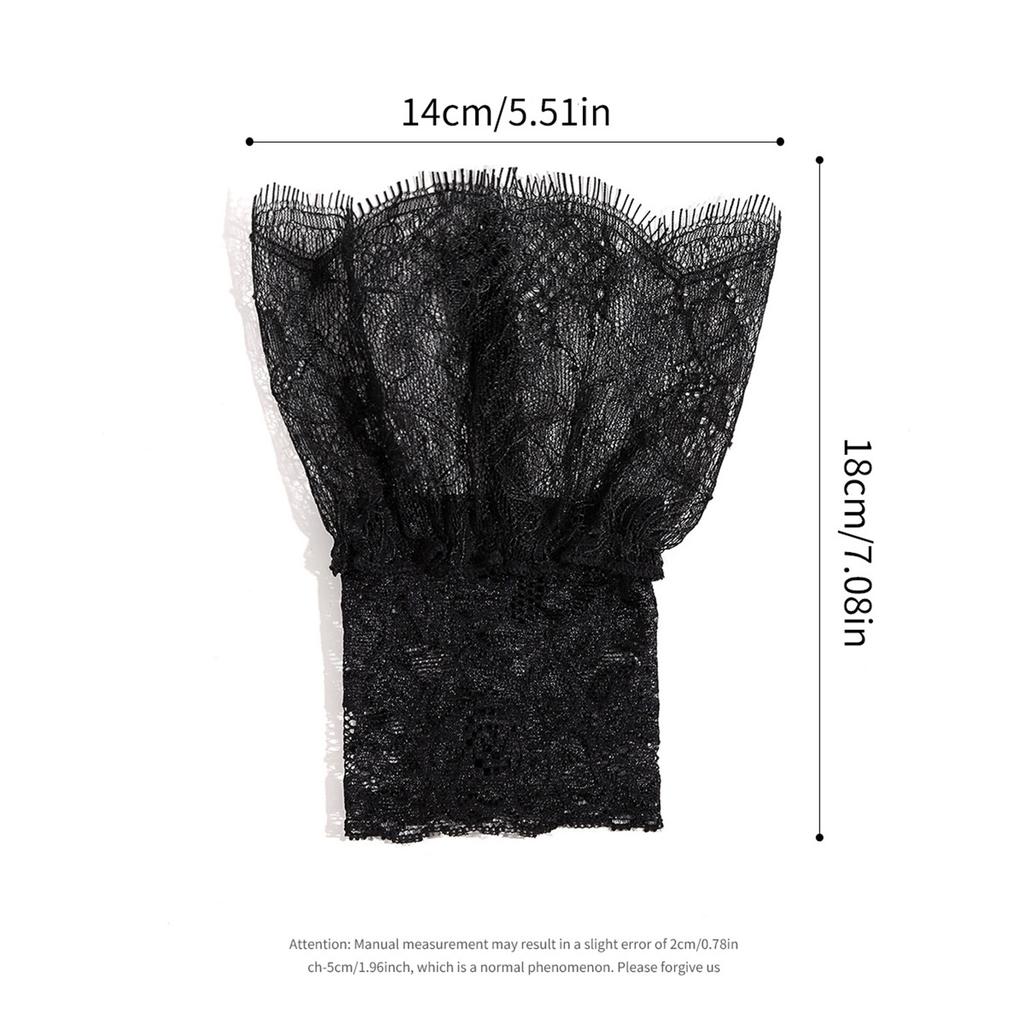Lace Flower False Sleeves Wrist Cuffs Sleeves for Anime Event Role Playing Handwear Decorative Armcovers for Women Wear