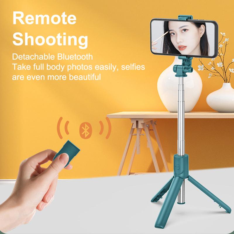 Cell Phone Selfie Stick Tripod Bluetooth Remote Wireless Selfi Stick Phone Holder Stand With Beauty Fill Light For Phone