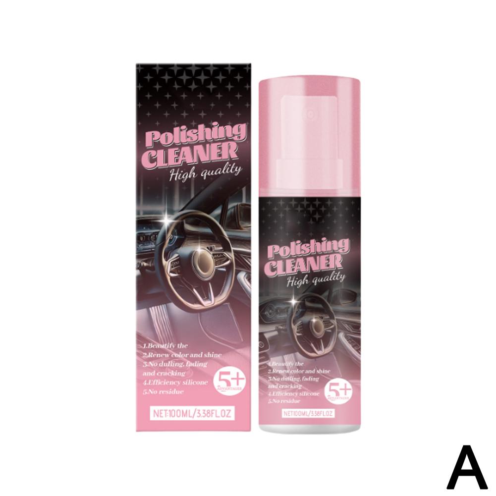 1/2/3pcs 100ml Car Interior Polishing Cleaner Car Interior Polishing Agent Renewal Maintenance Remove Stains Agent
