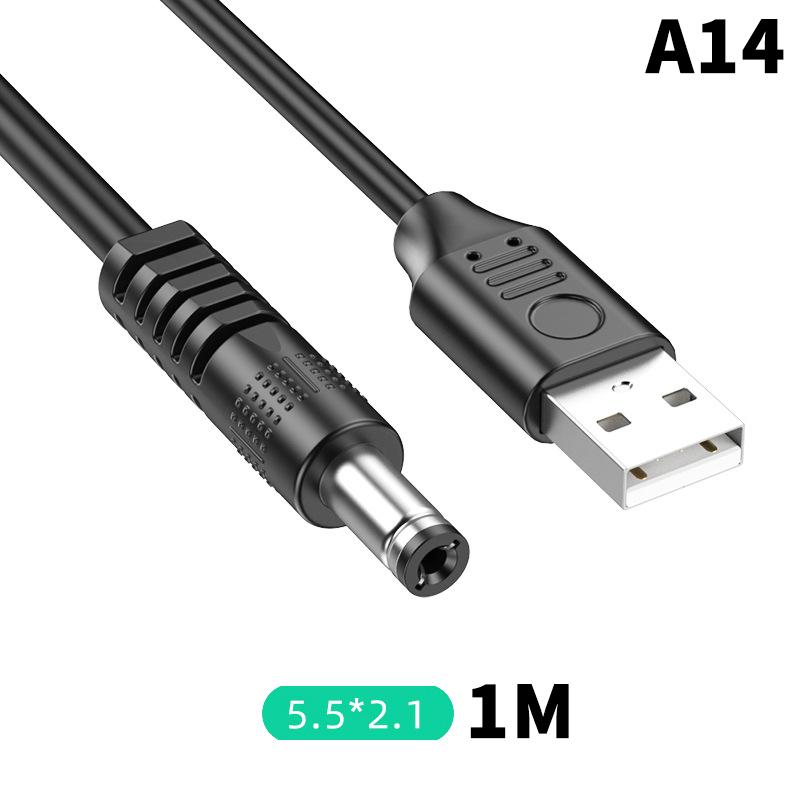 1 Pezzo Connettore Adattatore Spina AC Maschio USB a Jack DC 5.5X2.1mm 5.5X2.5mm Cavo di Alimentazione Convertitore Interfaccia Caricabatterie