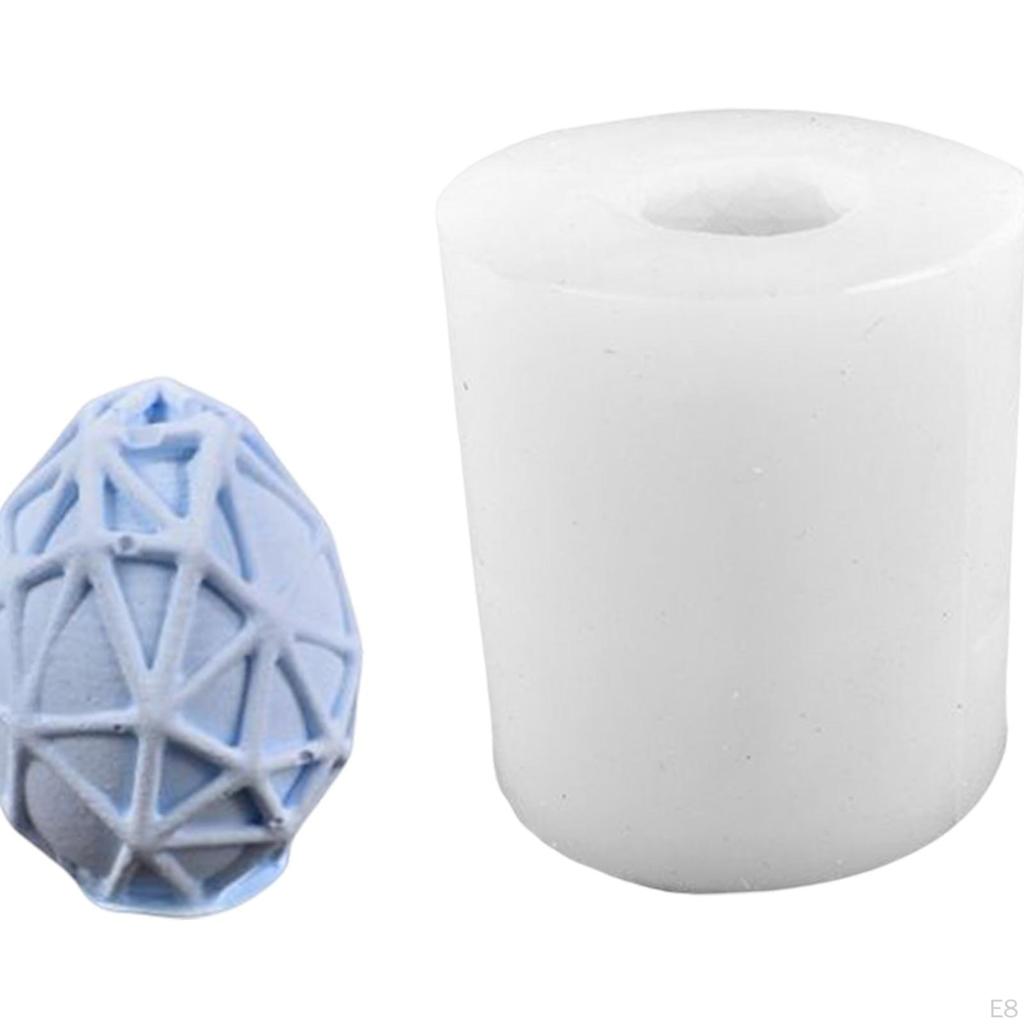 3D Easter Eggs Casting DIY Figurine Handmade Accessories Decoration Art Crafts Reusable Silicone