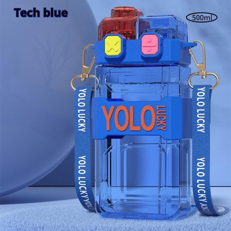 Water Bottle Childrens Water Cup Boys Portable Double Drink with Lid Straw Cup Student Water Bottle Plastic Cup Girls Gift Cup