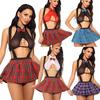 New Women Lace Lingerie Underwear Nightgown  LatticeTie +  Skirt Set