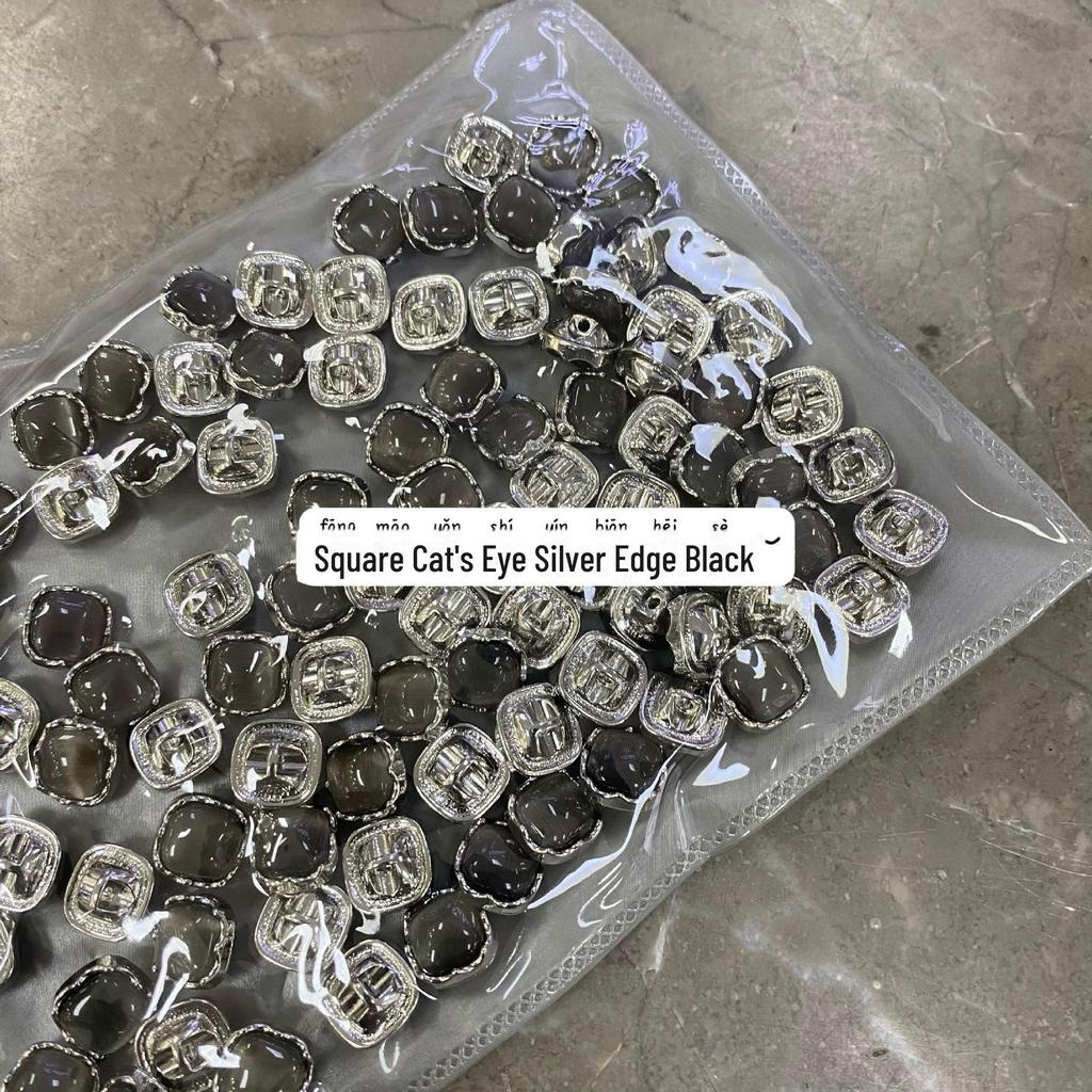 Yisen ESSTUDIO Exquisite Pearlescent Square Metal Shirt/Cardigan Buttons