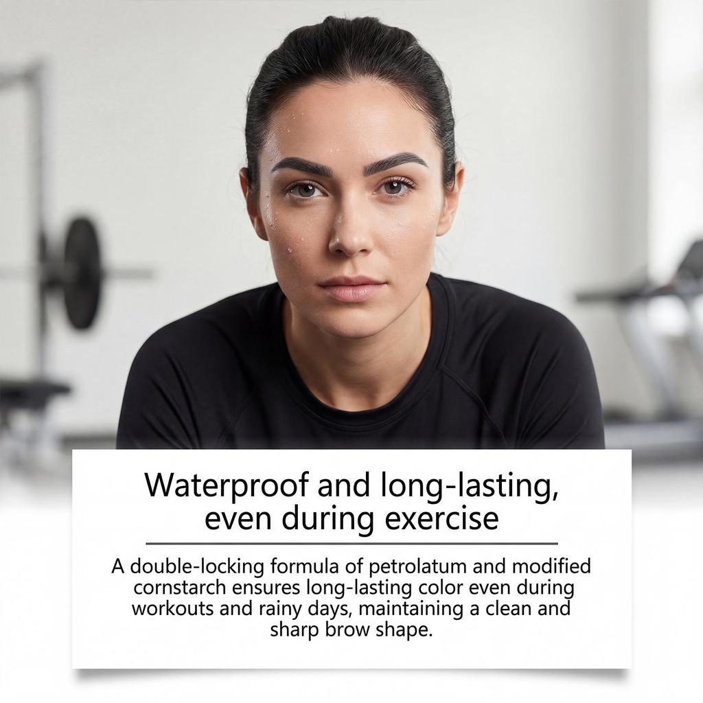 Zephoco Black and Gray Seal Eyebrow Powder Set Waterproof and Not Easy To Smudge Seal Auxiliary Thrush Daily Soft Natural Eyebrow Makeup 1pc