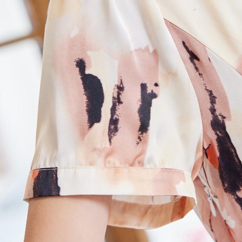 Pasite Women's Summer Chiffon Floral Print Midi Dress