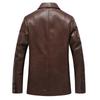 Läderjacka Herr Mjuk PU Herr Business Casual Kappor Man Jaqueta Masculinas Inverno Couro Stor Storlek XXXL 4XL