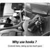 Utility Car Headrest Hidden Hook 33Lb(Max) Car Hooks For Purses And Bags,Hard Hat Holder For Truck Seat Hanger Storage Organizer For