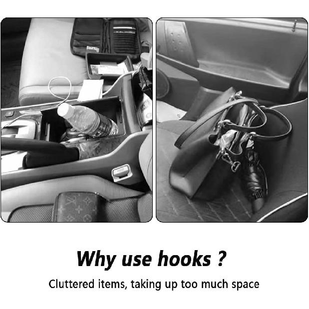 Utility Car Headrest Hidden Hook 33Lb(Max) Car Hooks For Purses And Bags,Hard Hat Holder For Truck Seat Hanger Storage Organizer For