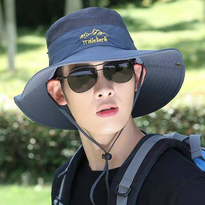 Summer and Autumn Outdoor Cowboy Hat Men's and Women's Hats Climbing Bucket Hat Sun Protection Hat Fishing Mountaineering Sun Hat Hiking Sun Hat