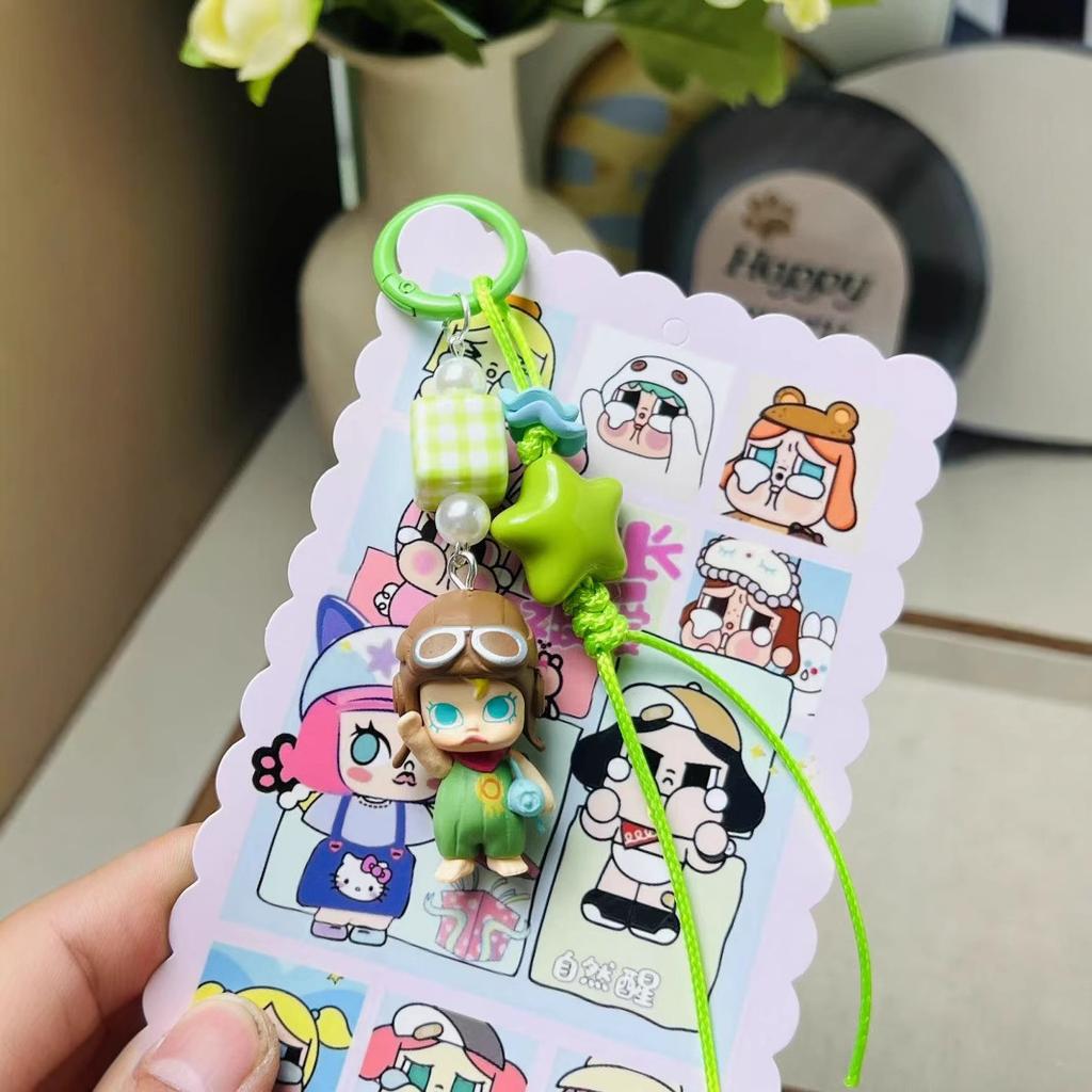 Bread Change Baby Cute Grain Keychain DIY Mobile Phone Chain Accessories Jasmine Pendant Cute Car Pendant
