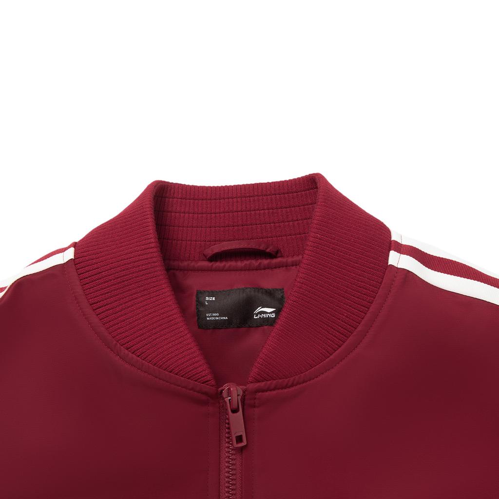 Li Ning Loose Fit Baseball Collar Cotton Jacket Unisex Jackets AJMV295-3