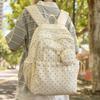College Style Schoolbag Female College Student Korean Version Polka Dot Backpack Female Large Capacity Class Schoolbag Cute Girl Backpack