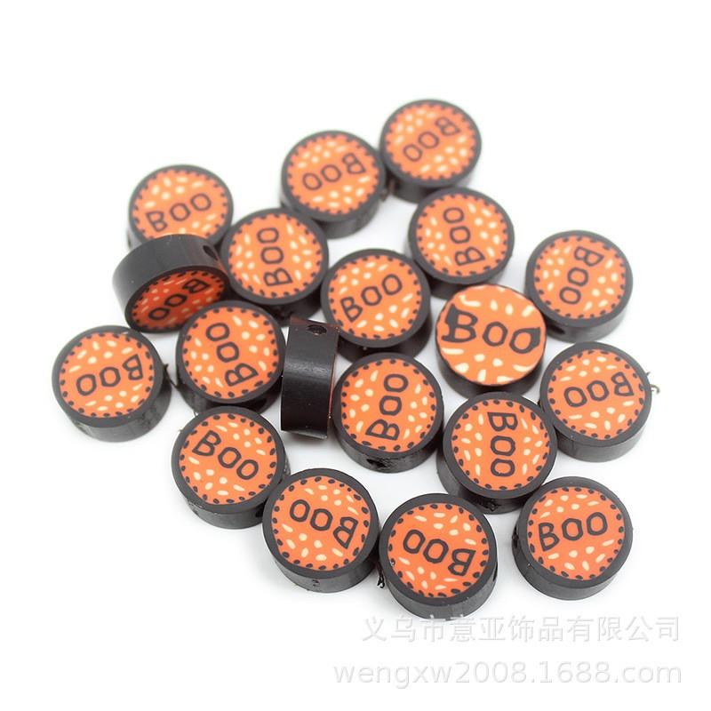 Halloween Polymer Clay Beads Spooky Skull Pumpkin Ghost Spacer DIY Jewelry Making 10mm 1000pcs