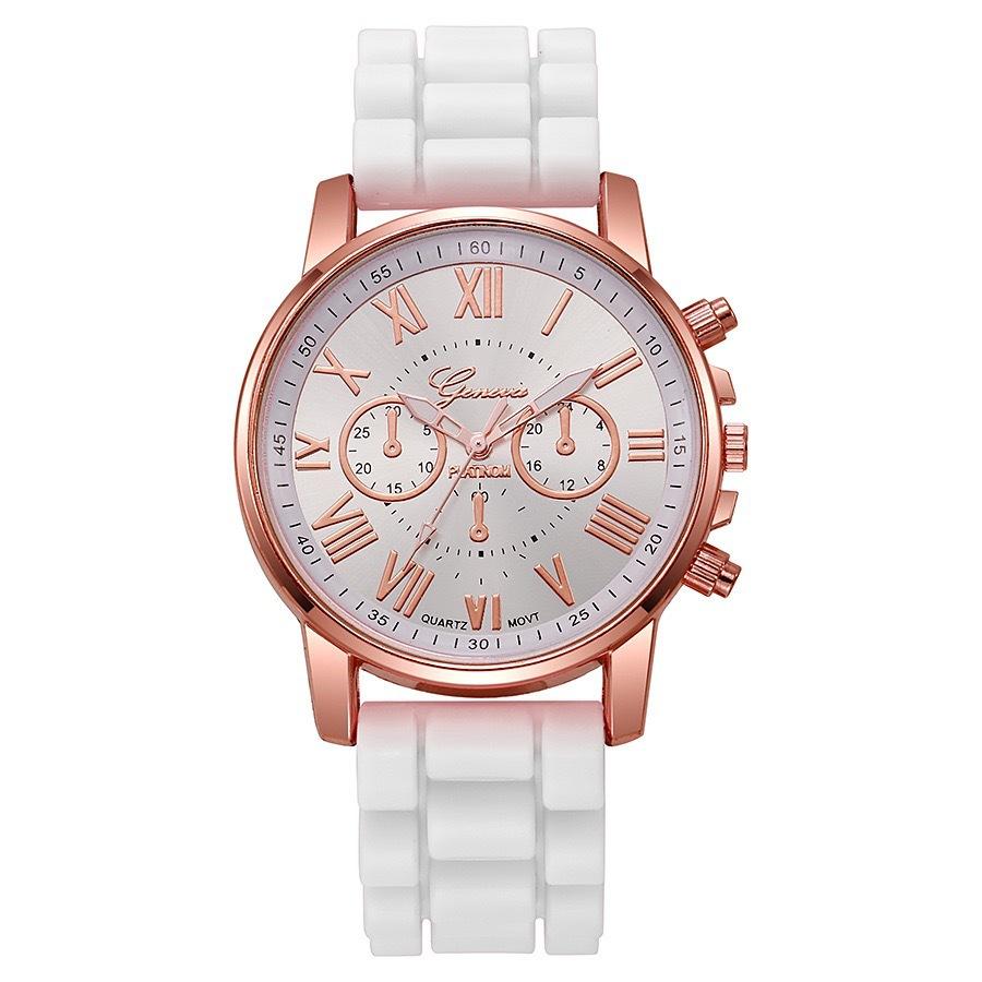 

Повседневные женские часы Geneva Quartz Hand Students Fashion Оптовая продажа модных часов Женские наручные часы белый
