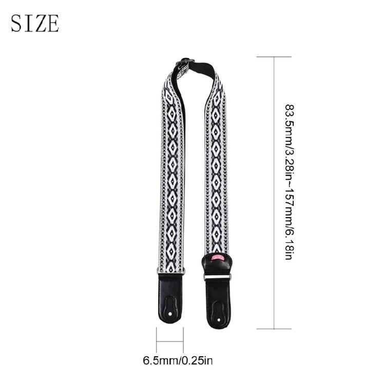 Electric Guitar Strap Adjustable PU Leather Ends Strap Acoustic Guitar Strap