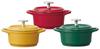 Skater Cocotte Pot, Induction Compatible, Double-Handled, Oven Cooking Pot, Iron, Enameled, Pumpkin Yellow, 16cm, INCT16N-A