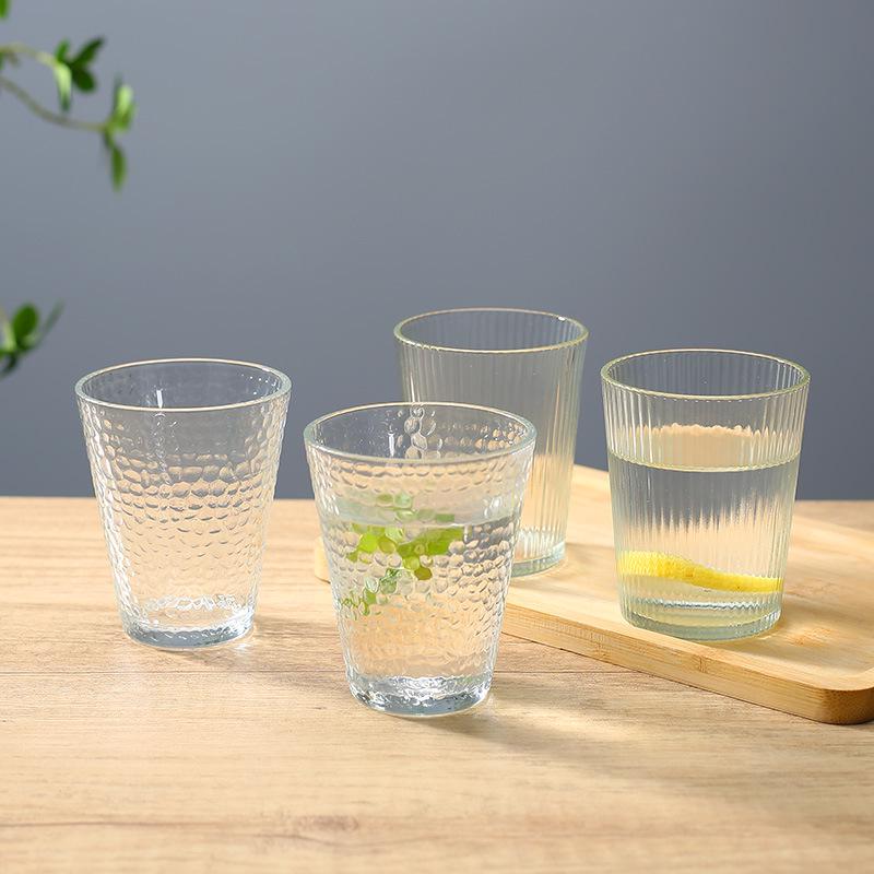 Japanese-Style Hammered Heat-Resistant Glass: Creative Water, Beer, and Tea Cup Set
