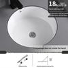 Enilgshwy Ceramic Undermount Bathroom Sink
