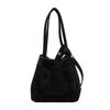Large Capacity Vegetable Basket Bag Pure Color Shoulder Bag PU Leather Bucket Bag  Lady/Girls