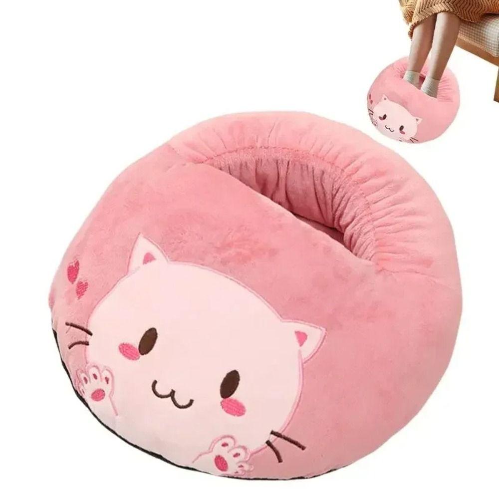 Cute Electric Foot Warmer Soft Cartoon Electric Heating Feet Warmer Warm Foot Cover Bedroom