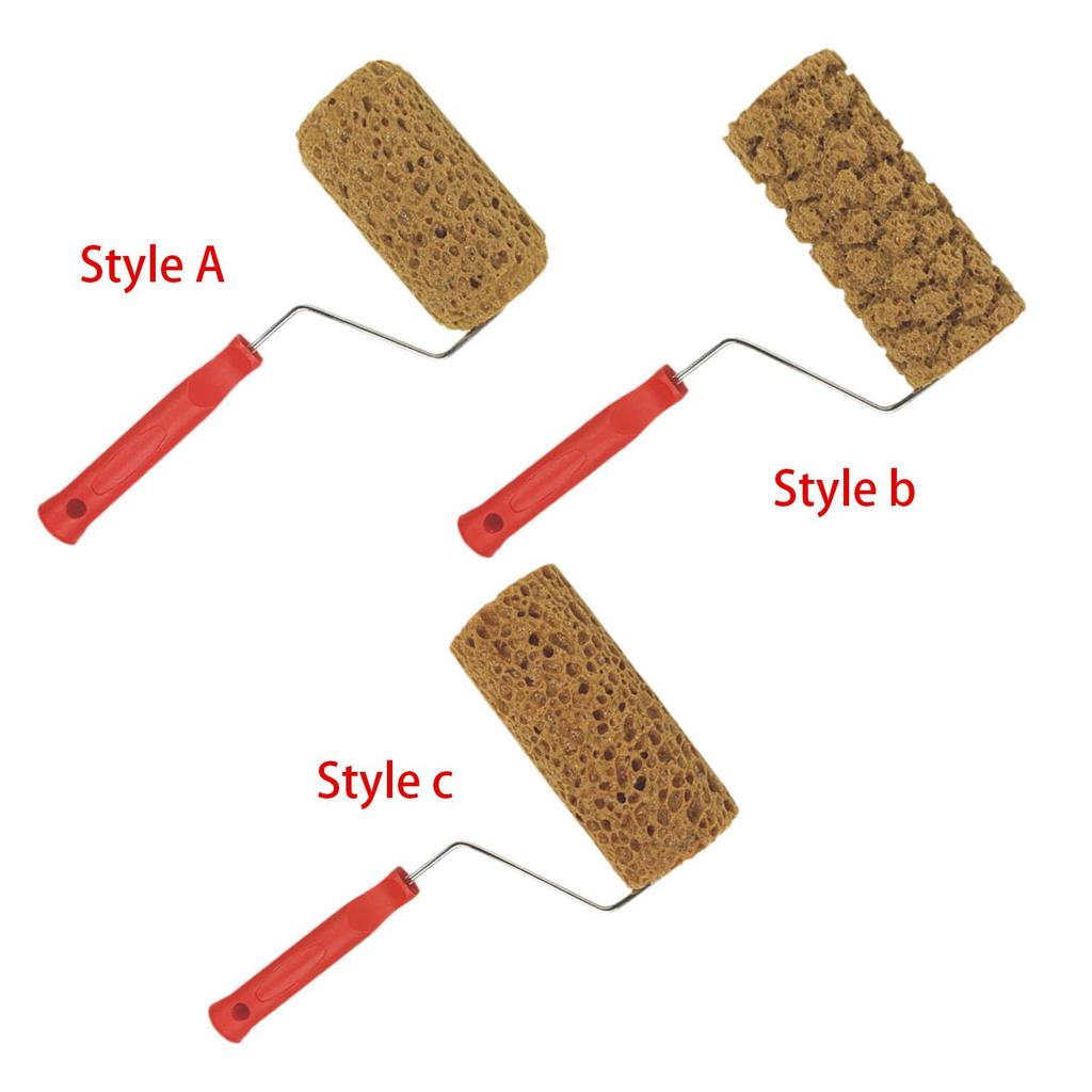 Sponge Paint Roller DIY Tool Art Decorator Sturdy Texture Painting Brush Tool Wall Painting for Interior Garden Door Ceiling
