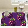 1Pcs Rubber Drying Mat With Blackberry For Coffee Shop Restaurant Kitchen Carpet Tableware Durable Diatom Mud Table Mat Pet Mat