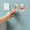 Plug Hook Multifuncional Forte Adesivo Sem Socos Adorável Desenho Animado Chef Cabo de Alimentação Rack de Armazenamento para Casa